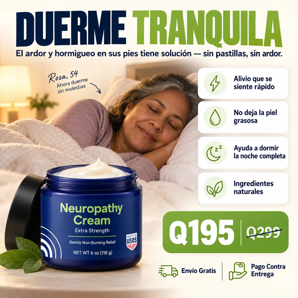 Crema para Neuropatía - Alivio para Pies, Piernas y Manos