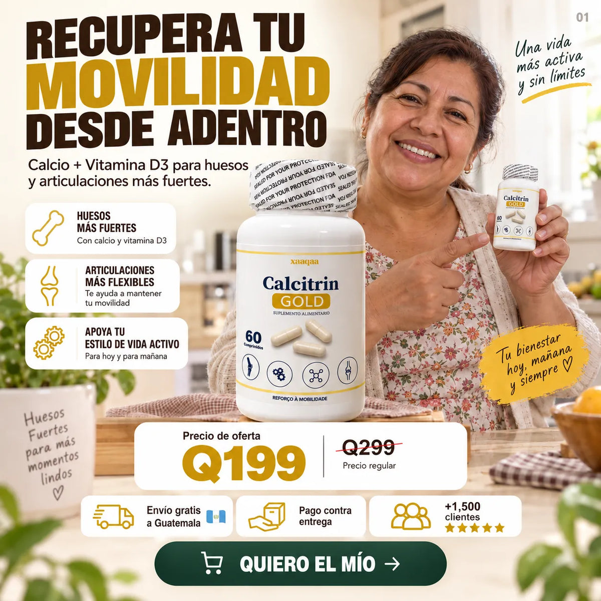 Calcitrin Gold - Fortalece tus huesos hoy