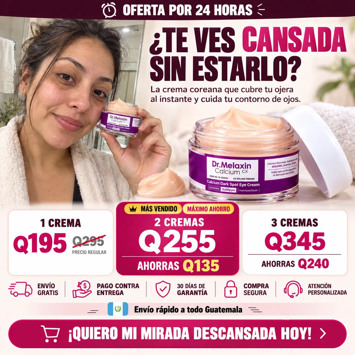 Crema de Ojos Coreana Dr. Melaxin™ 2 en 1: Cubre y Cuida tu Ojera