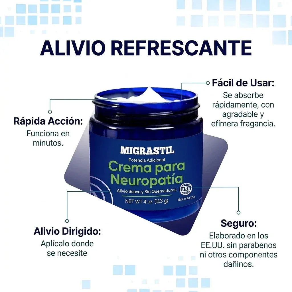 Neuropathy Cream - Alivio real para el ardor y hormigueo en tus pies.